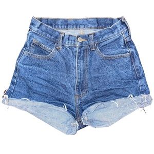 Brandy Melville J. Galt High-Rise Denim Shorts Distressed Jean Cut Offs Size:5